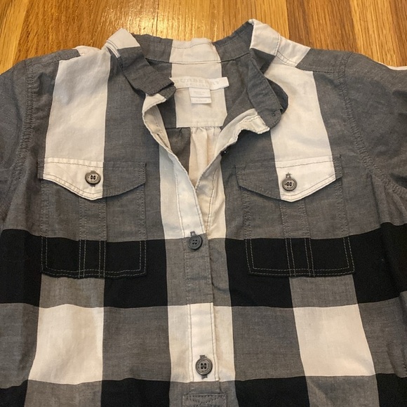 Burberry Girls Black and White Plaid Dress Size 6 - Picture 2 of 5
